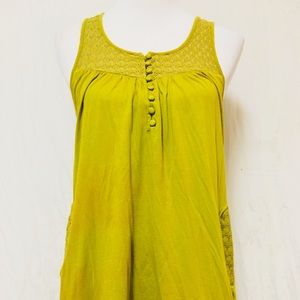 RIC RAC Anthropologie Tunic Top M Blouse Lace Trim